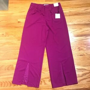 Happily Grey Pink Purple Wide leg trouser size 9